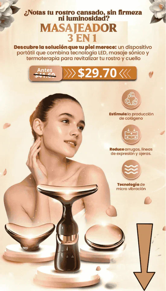 Masajeador facial 3 en 1