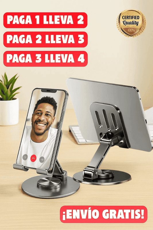 Soporte Giratorio 360° Metálico® Para Tablet y Celular